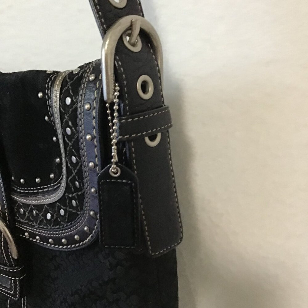 Coach Soho Signature Black Crossbody Shoulder Bag - Picture 7 of 14